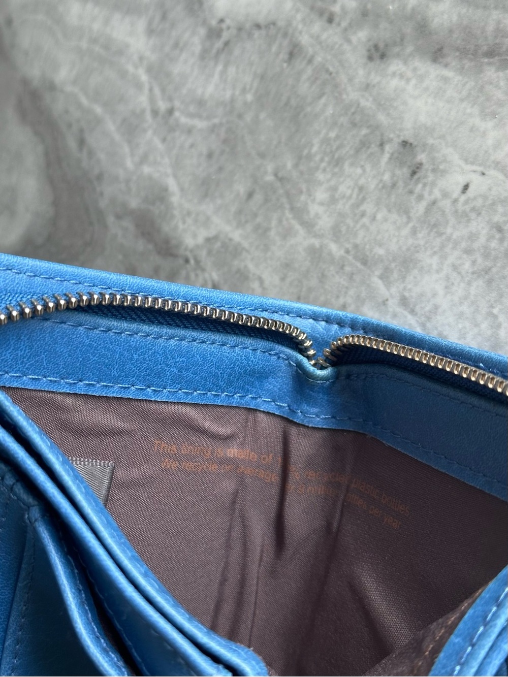 Matt & Nat Blue Compact Zip Wallet - Picture 7 of 10